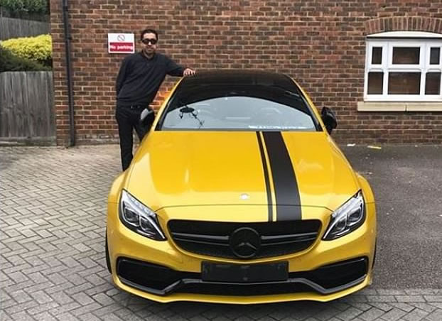 Freshways MD Bali Nijjar with his customised gold Mercedes