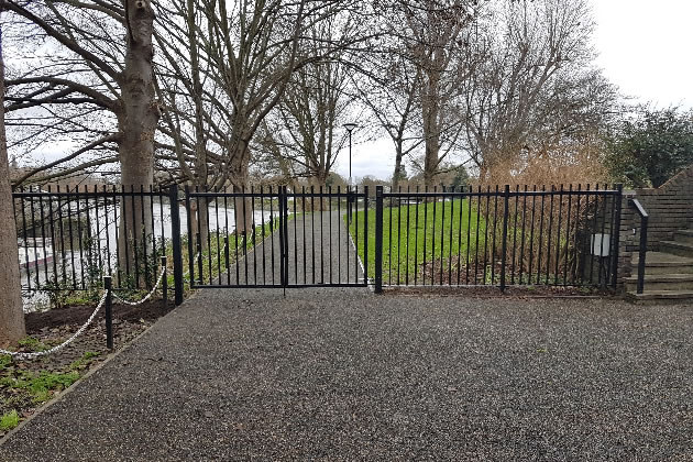 One of the new gates at Brentford Dock