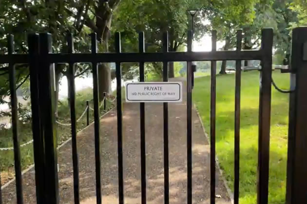 One of the new gates at Brentford Dock