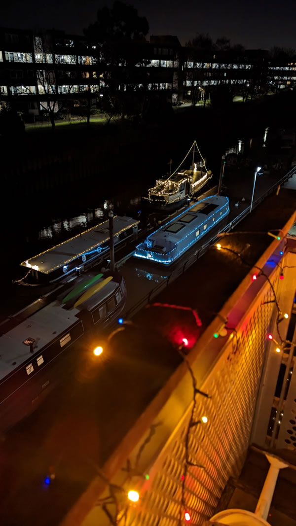 Brentford canal at night