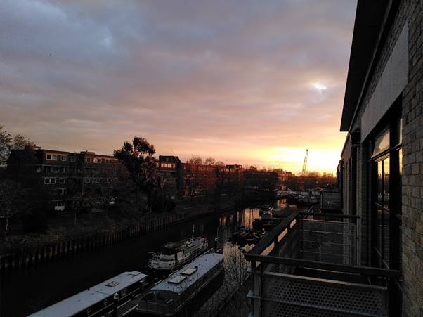 Sunset by the grand union canal