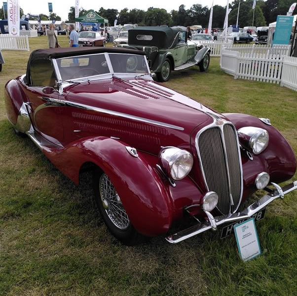 Maroon classic car