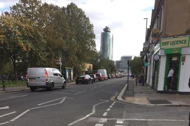 Traffic on South Ealing Road after incident