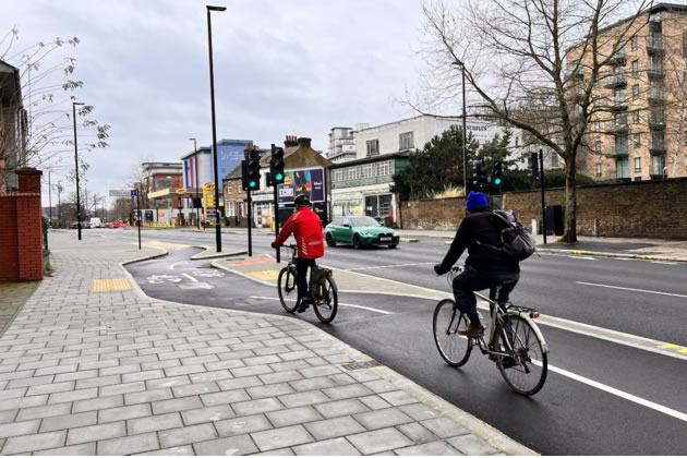 Cycleway 9 now runs west as far as Alexandra Road 