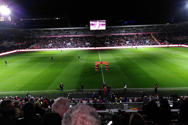 View from the directors box at brentford