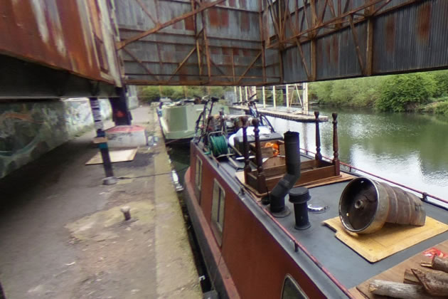 Barges by the Grand Union Canal in Brentford