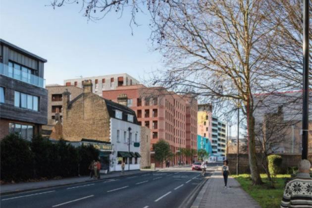 CGI of the development viewed from the east on the High Street