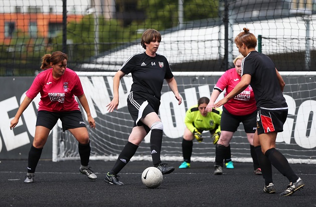 Women playing football