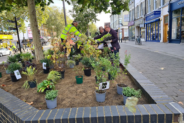 The area has been tidied up having been previously neglected 