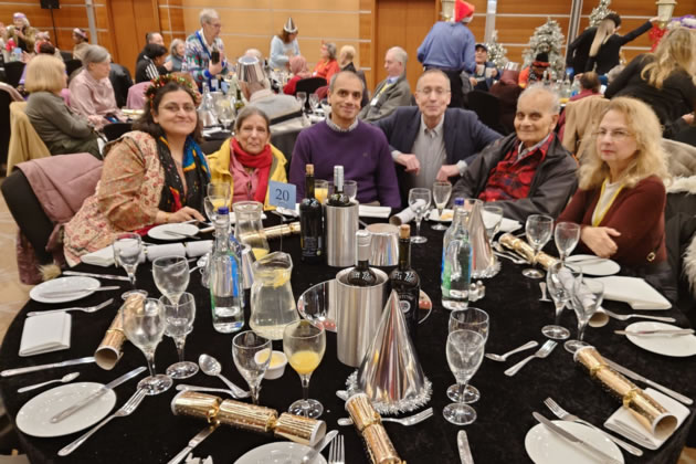 Andy Slaughter MP (third from right) at the Hammersmith and Fulham Council Christmas Day lunch 