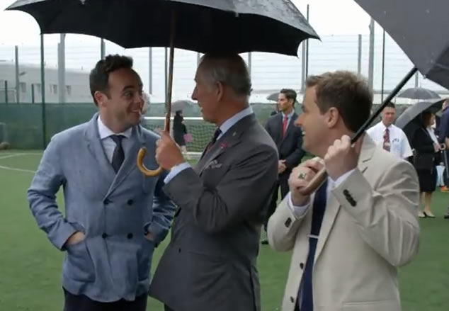 Ant and Dec with Prince Charles