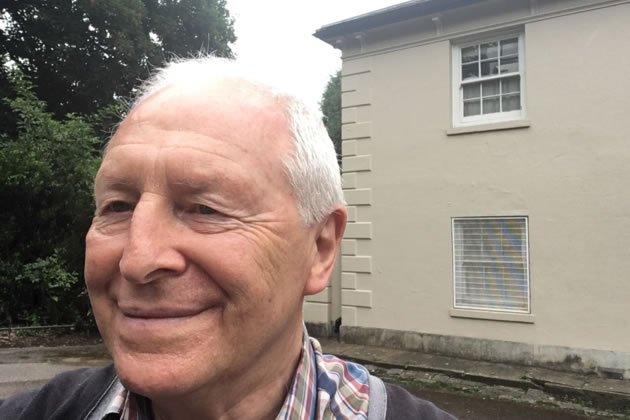 Barry Martin in front of his studio The South Lodge.