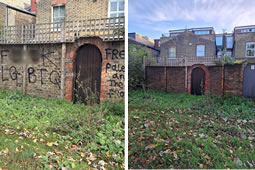 Offensive Graffiti Removed from Beaconsfield Gardens