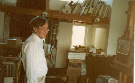 bernard myers the artist in his studio 