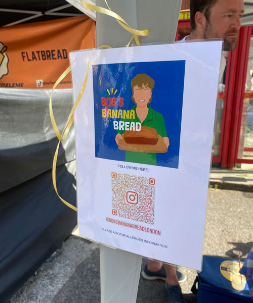 Bob's Banana Bread stall at the Food market 