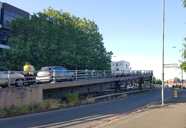 a blockage of the A316 Hogarth Flyover (Northbound)