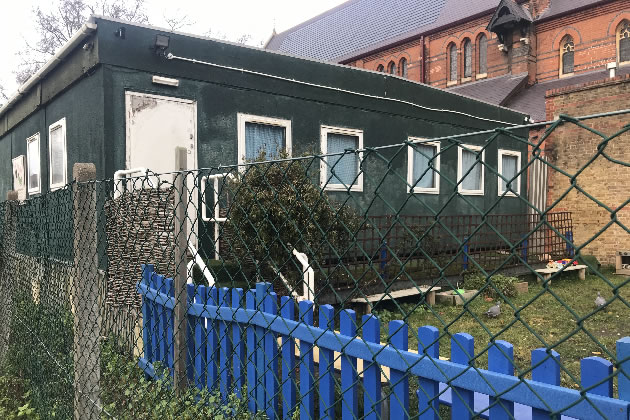 The building used by the nursery on Acton Green 