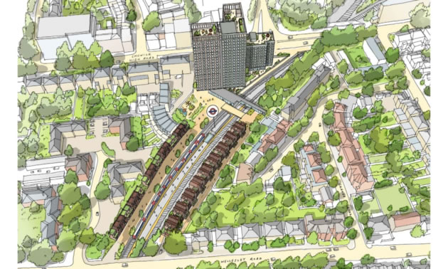 An aerial view of the plan provide by the developer 