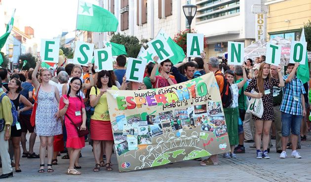 Crowd of Esperanto speakers in Slovakia in summer 2016