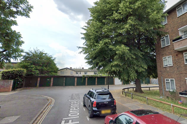 The garages on Florence Gardens