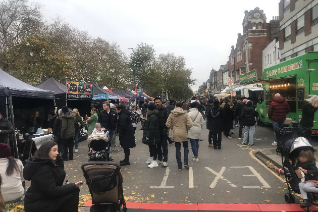 An earlier Food Street Market in Old Market Place