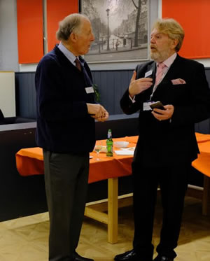 john todd and stephen fry of chamber of commerce at hogarth youth centre meeting 