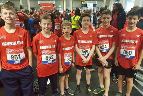 boys who took part in the mini marathon