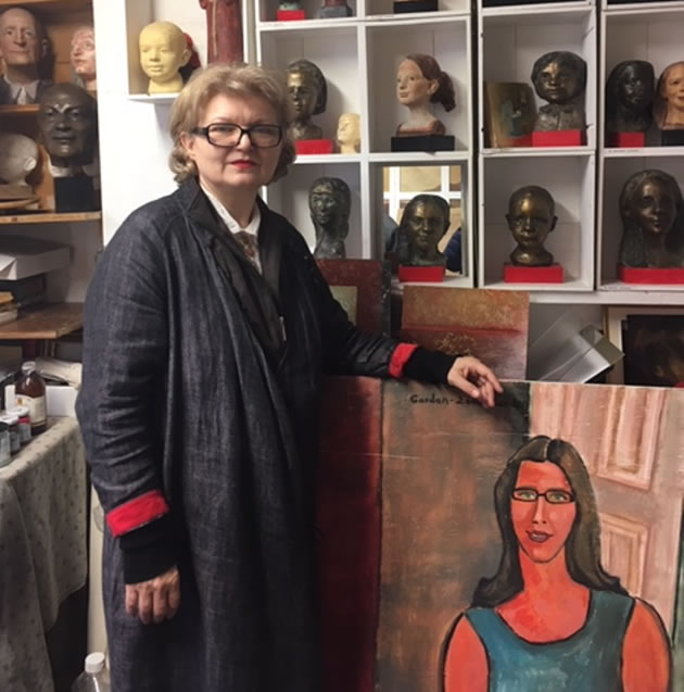 mariana gordan  in her studio 