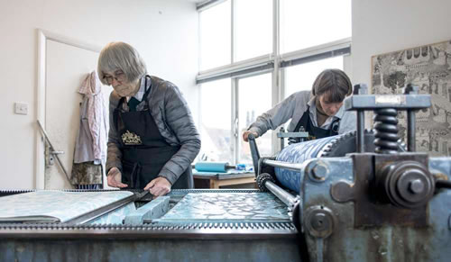 marthe armitage at work in her studio 