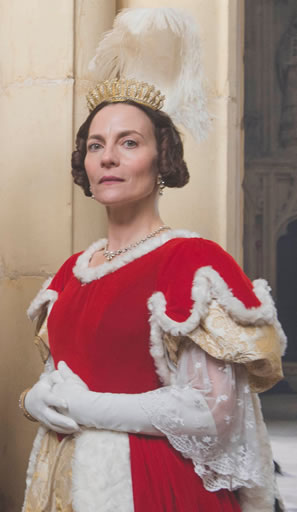 actress Anna Wilson Jones as queen Victoria in ITV series 