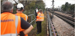 railway lines being search 