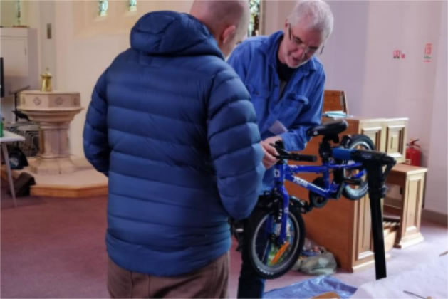 Items repaired included a children's bike 