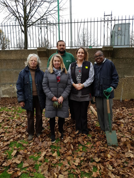 local volunteers at the tree planting 