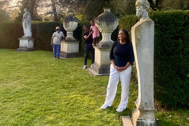 With family at Chiswick House Gardens 