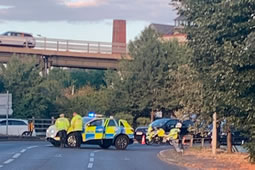 Motorcyclist Rushed to Hospital After Collision Near Porsche Garage