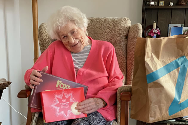 Chiswick Age Concern member Ruby Harvey with her festive treats 