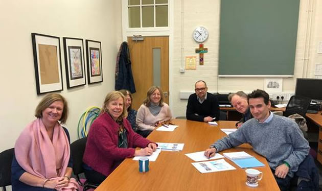 ruth cadbury and staff and governors and parents at st marys catholic primary school 