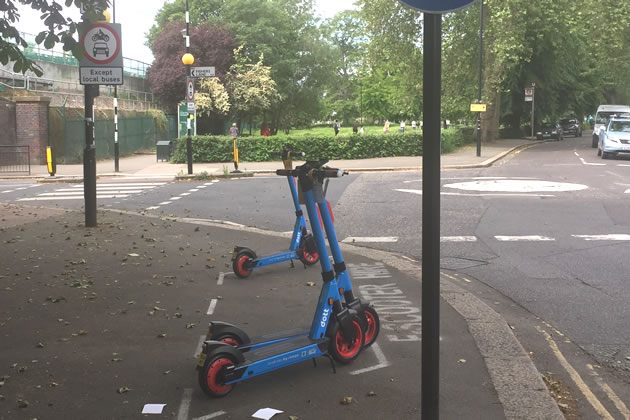 Don't try and take an e-scooter under the Fisher's Lane underpass 