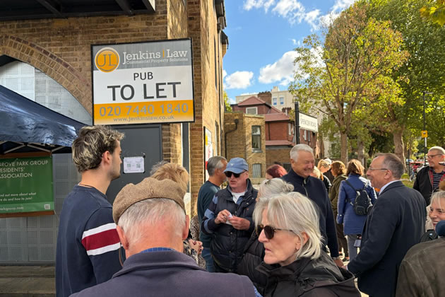 Supporters of the campaign to save the pub included local MP Andy Slaughter. Picture: GPG