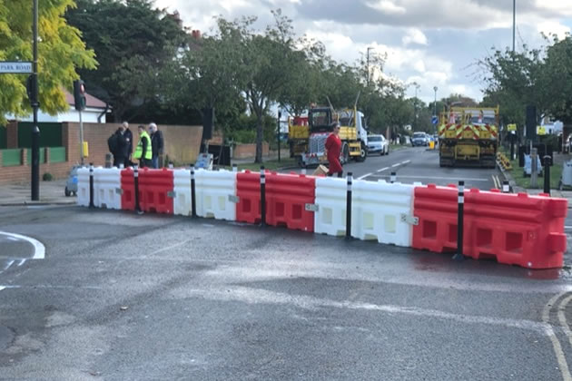 The barrier on Staveley Road is unpopular with some Park Road residents 