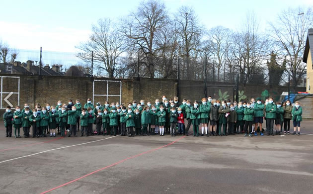 children in st marys playground