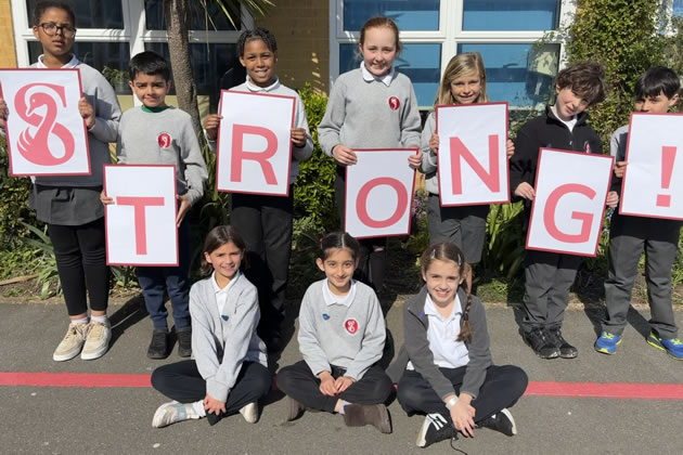Pupils at the school spread the message of the inspectors' rating