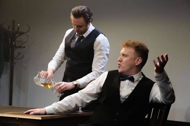 Left: Joseph Emms as David Lloyd George. Right: Peter Swales as Winston Churchill 