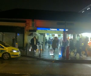 turnham Green Tube Station at Night