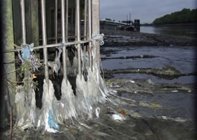 sewage output into Thames