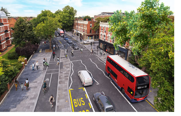 chiswick high road west from cleveland avenue 