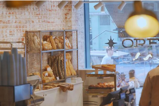 The interior of an existing Oree Boulangerie