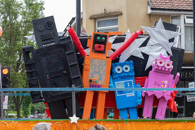 A futuristic display at the parade