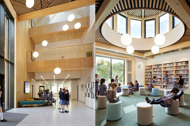 The interior of the junior school building