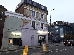 Pop up shops and Pub in Lille Road, Fullham